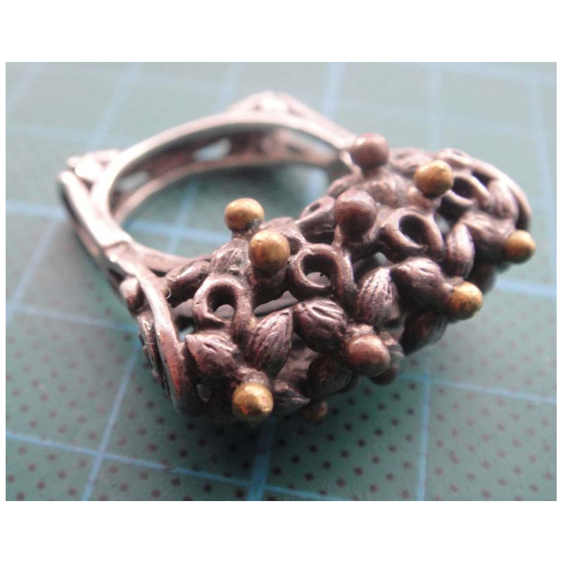 Floral Crown Form Silver Ring_1436