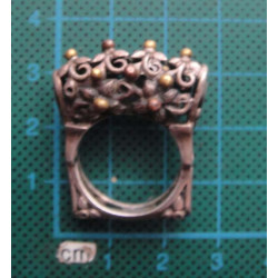 Floral Crown Form Silver Ring_1436