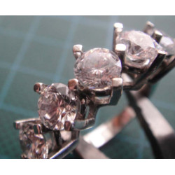 Five Stone Zircon Silver Ring_1437