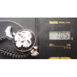 Oltu Taşlı İşlemeli Gümüş Bileklik_856