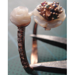 Sedef Çiçekli Gümüş Yüzük_1444