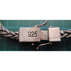 Gümüş Kare Örme Bileklik_865