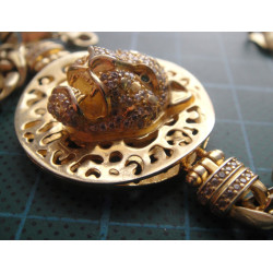 Leopar Temalı Gümüş Bileklik_866