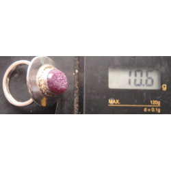 Doğal Ametist Taşlı Gümüş Yüzük_1497