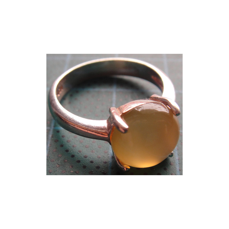 Doğal Sarı Taşlı Gümüş Yüzük_1513