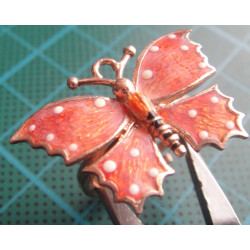 Kelebek Formunda Mineli Gümüş Yüzük_1524