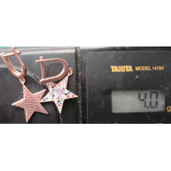 Yıldız Formunda Gümüş Küpe_451