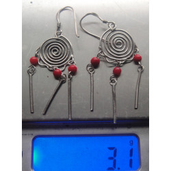 Mercan Taşlı Gümüş Küpe_470