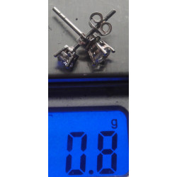 Tek Taş Gümüş Çivi Küpe_490