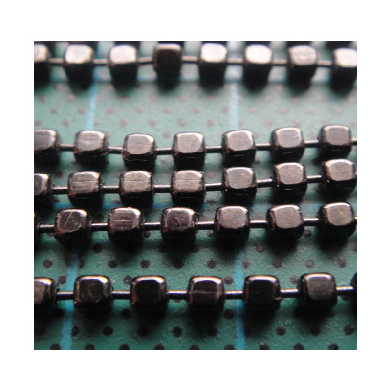 Gümüş Siyah Rodajlı Uzun Zincir_560