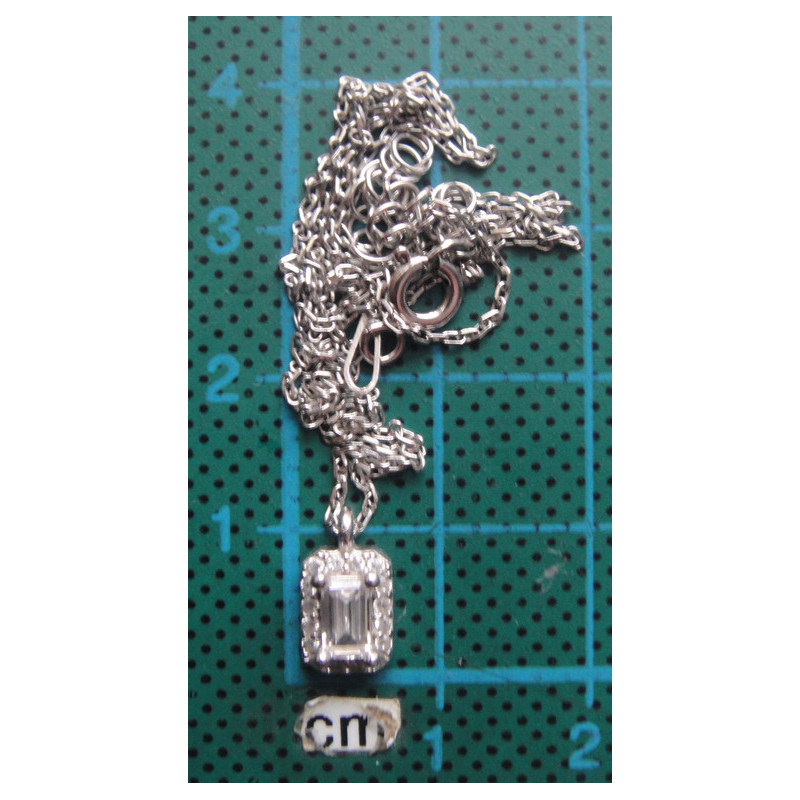 Baget Taşlı Gümüş Kolye Ucu_1970