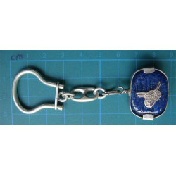 Tuğra ve Nazar Boncuklu Gümüş Anahtarlık_8