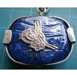 Tuğra ve Nazar Boncuklu Gümüş Anahtarlık_8