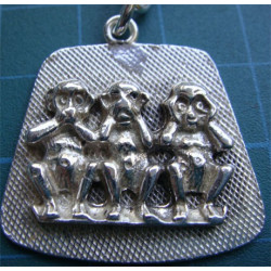 Maymunlu Gümüş Anahtarlık_13