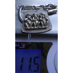 Maymunlu Gümüş Anahtarlık_13