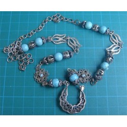 Fligree Turquoise Necklace_125