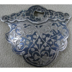 Russian 84 Silver Niello Belt Buckle_30