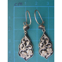 Oltu Taşlı  Gümüş Küpe_67