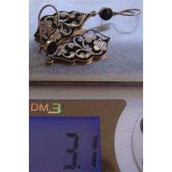 Oltu Taşlı  Gümüş Küpe_67