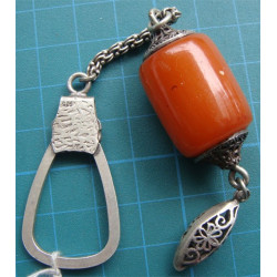 Silver Keychain w/ amber_46