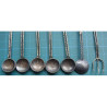 Oltu Stone Ottoman Coin 6 ea Tea Spoon and one Lemon Fork_64