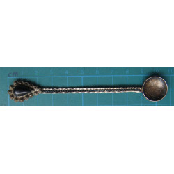 Oltu Stone Ottoman Coin 6 ea Tea Spoon and one Lemon Fork_64