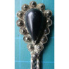 Oltu Stone Ottoman Coin 6 ea Tea Spoon and one Lemon Fork_64